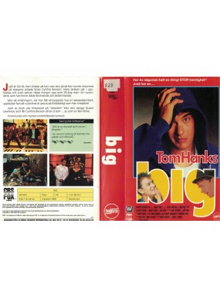 Tom Hanks BIG  Inst. VHS